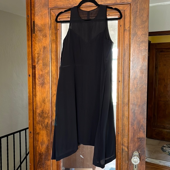 New Madewell sleeveless dress with illusion netting at neck - Picture 2 of 6